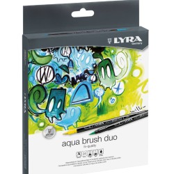 Lyra Aqua Brush Duo Μαρκαδόρος Πινέλο Σετ 24τμχ