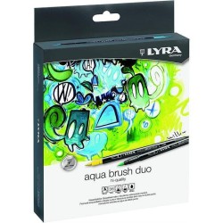 Lyra Aqua Brush Duo Μαρκαδόρος Πινέλο Σετ 36τμχ