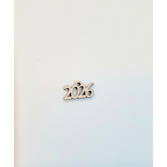 Γούρι ξύλινο 2026  20mm 10τμχ