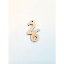 Γούρι ξύλινο 26 κάθετο  32mm  10τμχ