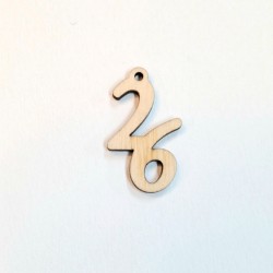 Γούρι ξύλινο 26 κάθετο  32mm  10τμχ