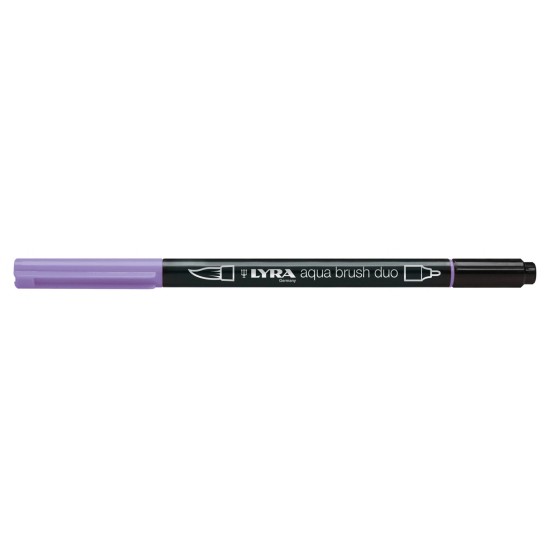 Lyra Aqua Brush Duo Μαρκαδόρος Πινέλο Light Violet