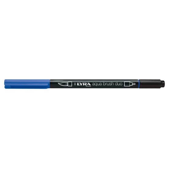 Lyra Aqua Brush Duo Μαρκαδόρος Πινέλο Oriental Blue