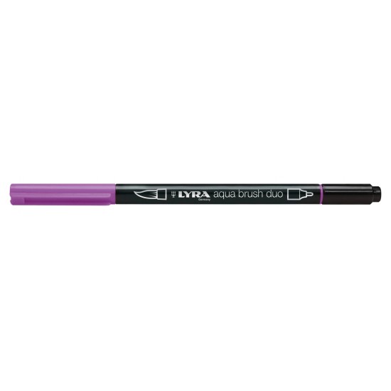 Lyra Aqua Brush Duo Μαρκαδόρος Πινέλο Red Violet
