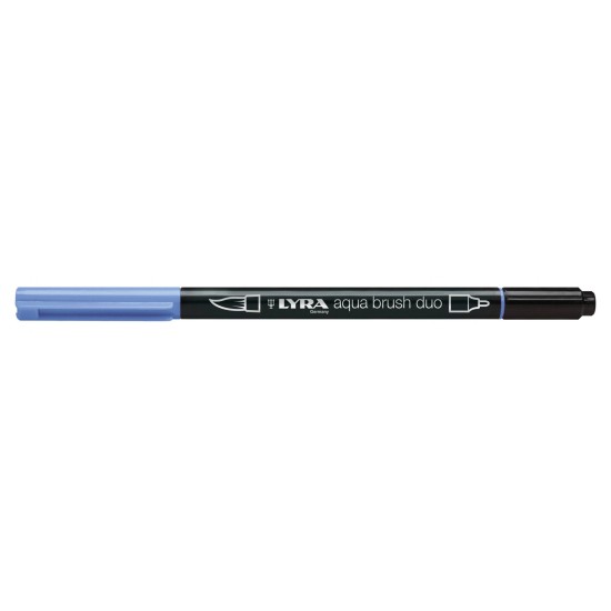 Lyra Aqua Brush Duo Μαρκαδόρος Πινέλο Smalt Blue
