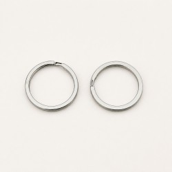 Μεταλλικοί Κρίκοι για Μπρελόκ Ασημί 25mm – Σετ 50 Τεμαχίων